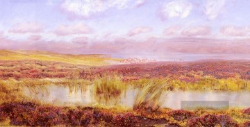 Eine Ansicht von Whitby von den Mauren Landschaft Brett John Ölgemälde